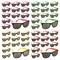 48 Pack Retro Party Sunglasses Bulk for 80s and 90s Birthday Favors (4 Neon Colors)